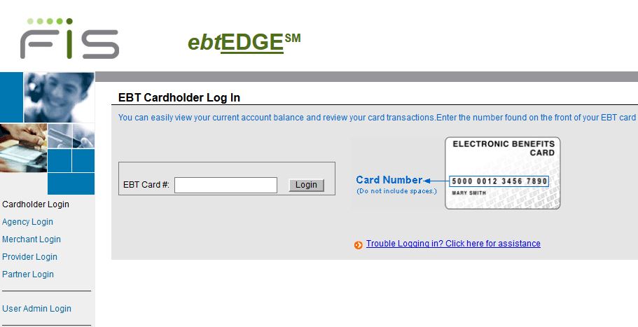 ebtEDGE Card Login