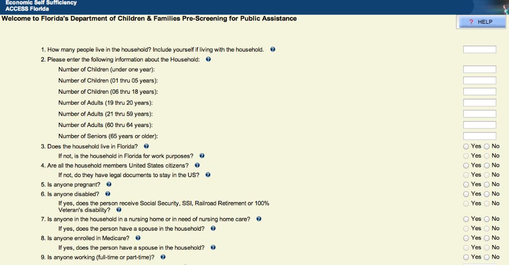 Florida Food Stamp Calculator