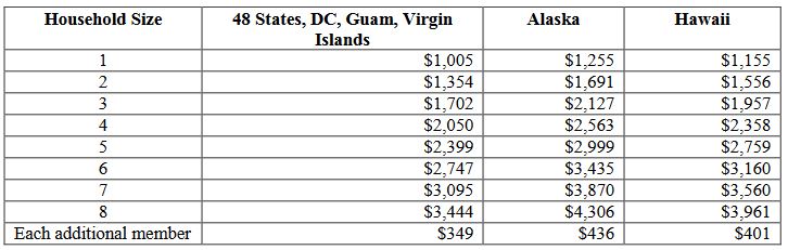 snap income guidelines