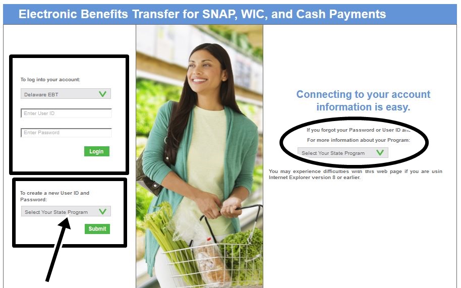 Snap benefits login